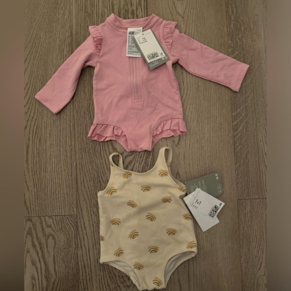 Never worn h&m baby girl swimsuits